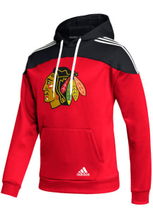 Adidas Chicago Blackhawks Mens Red Pullover Long Sleeve Hoodie