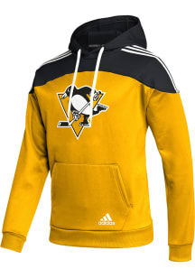 Adidas Pittsburgh Penguins Mens Gold Pullover Long Sleeve Hoodie