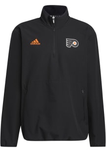 Adidas Philadelphia Flyers Mens Black Sport Long Sleeve 1/4 Zip Pullover