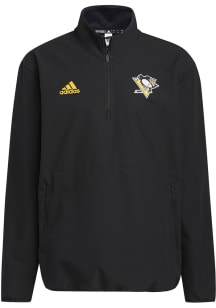 Adidas Pittsburgh Penguins Mens Black Sport Long Sleeve 1/4 Zip Pullover