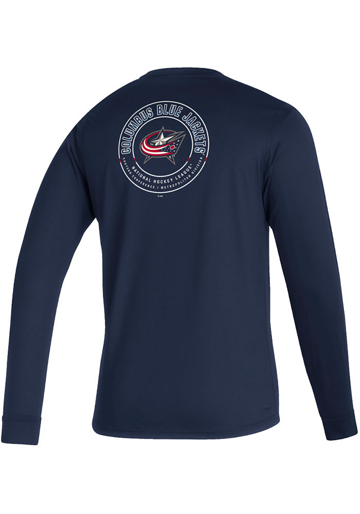 Adidas Columbus Blue Jackets Navy Sport Creator Long Sleeve T-Shirt