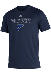 Adidas St Louis Blues Navy Blue Sport Creator Short Sleeve T Shirt