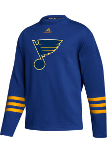 Adidas St Louis Blues Mens Blue Patch Logo Long Sleeve Fashion Sweatshirt