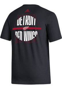 Adidas Detroit Red Wings Black Line Change Short Sleeve T Shirt