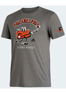 Adidas Philadelphia Flyers Grey State Skate Short Sleeve Fashion T Shirt