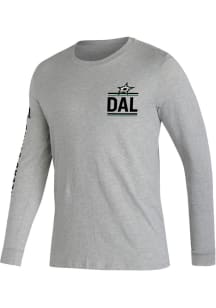 Adidas Dallas Stars Grey Right Winger Long Sleeve T Shirt
