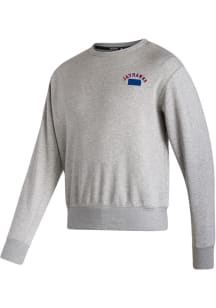 Adidas Kansas Jayhawks Mens Grey Inside Out Long Sleeve Crew Sweatshirt