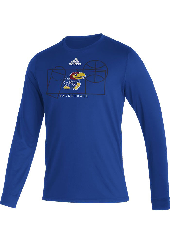 Adidas Kansas Jayhawks Blue Locker Lines Basketball Long Sleeve T-Shirt