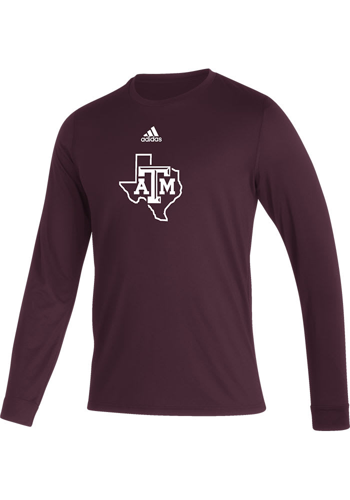 Adidas Texas A&M Aggies Maroon Locker Logo Long Sleeve T-Shirt