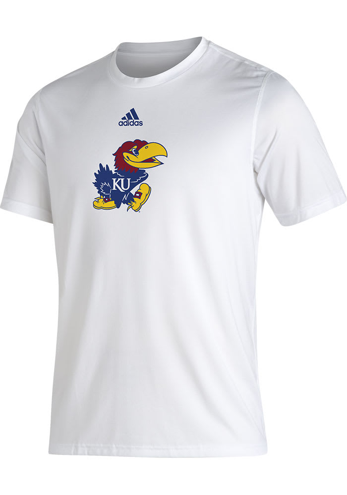 Adidas Kansas Jayhawks White Locker Logo Short Sleeve T Shirt