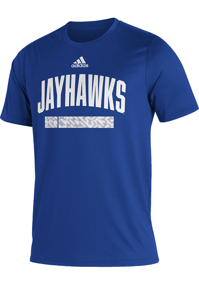 Adidas Kansas Jayhawks Blue Locker Fill In Short Sleeve T Shirt