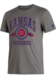 Adidas Kansas Jayhawks Charcoal Quad Legend Short Sleeve T Shirt