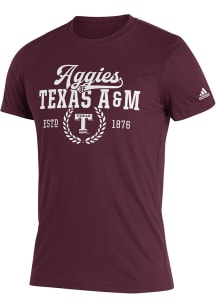 Adidas Texas A&amp;M Aggies Maroon Second Semester Short Sleeve T Shirt