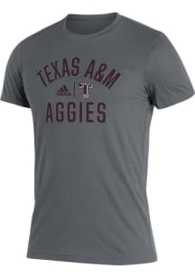 Adidas Texas A&amp;M Aggies Charcoal Locker Heritage Blend Short Sleeve T Shirt