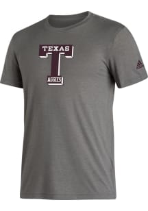 Adidas Texas A&amp;M Aggies Charcoal Vault Blend Short Sleeve T Shirt