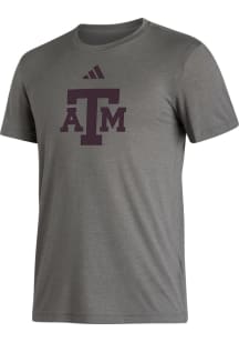 Adidas Texas A&amp;M Aggies Grey Core Blend Short Sleeve T Shirt