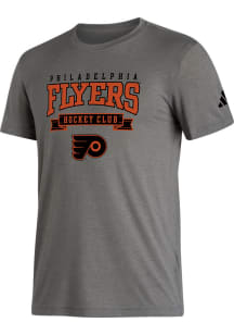 Adidas Philadelphia Flyers Grey Blend Short Sleeve Fashion T Shirt