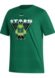 Adidas Dallas Stars Green FRESH MASCOT Short Sleeve T Shirt