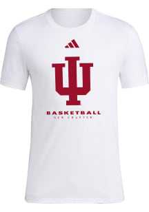 Adidas Indiana Hoosiers White Basketball Bench Short Sleeve T Shirt