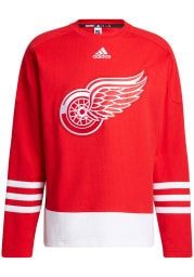 Adidas Detroit Red Wings Mens Red Sweater Crew Long Sleeve Fashion Sweatshirt