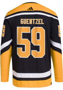 Adidas Jake Guentzel Pittsburgh Penguins Mens Black 2022 Reverse Retro Hockey Jersey