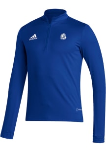 Adidas Drake Bulldogs Mens Blue Entrada22 Long Sleeve 1/4 Zip Pullover