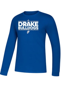 Adidas Drake Bulldogs Blue Amplifier Long Sleeve T Shirt