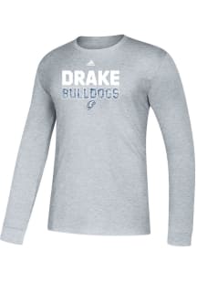 Adidas Drake Bulldogs Grey Amplifier Long Sleeve T Shirt