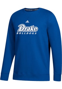 Adidas Drake Bulldogs Mens Blue Fleece Long Sleeve Crew Sweatshirt