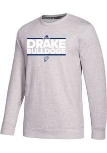 Adidas Drake Bulldogs Mens Grey Dassler Fleece Long Sleeve Crew Sweatshirt