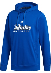 Adidas Drake Bulldogs Mens Blue Fleece Long Sleeve Hoodie