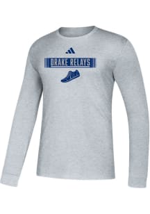 Adidas Drake Bulldogs Grey Relays Amplifier Long Sleeve T Shirt