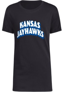 Adidas Kansas Jayhawks Youth Black 3D Short Sleeve T-Shirt