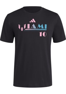 Lionel Messi Inter Miami CF Black Big M Miami Player Tee Short Sleeve Player T Shirt