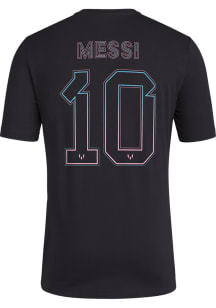 Lionel Messi Inter Miami CF Black Name Number Short Sleeve Player T Shirt