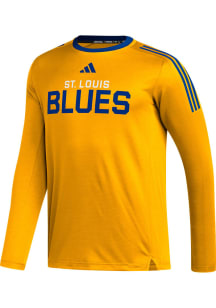 Adidas St Louis Blues Gold Performance Long Sleeve T-Shirt