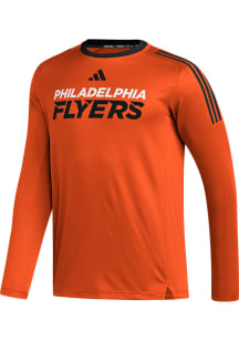Adidas Philadelphia Flyers Orange Performance Long Sleeve T-Shirt