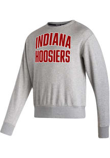 Adidas Indiana Hoosiers Mens Grey Vintage Long Sleeve Crew Sweatshirt