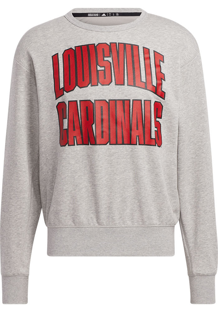 Louisville Cardinals Women's Side-Slit French Terry Crewneck Sweatshirt -  Gray