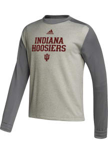 Adidas Indiana Hoosiers Mens Grey Team Issue Long Sleeve Sweatshirt