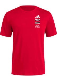 Adidas Louisville Cardinals Red Reverse Retro Short Sleeve T Shirt