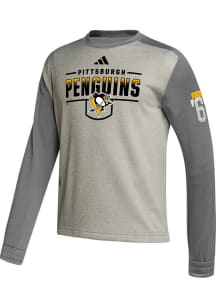 Adidas Pittsburgh Penguins Mens Black Increased Speed Team Issue Long Sleeve Sweatshirt