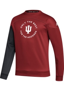Adidas Indiana Hoosiers Mens Red Stadium Long Sleeve Sweatshirt