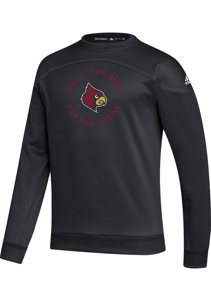 Adidas Louisville Cardinals Mens Black Stadium Long Sleeve Sweatshirt