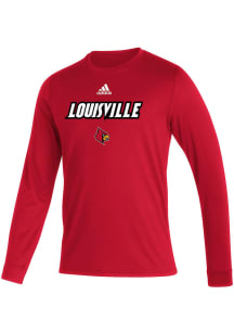 Adidas Louisville Cardinals Red Creator Long Sleeve T-Shirt