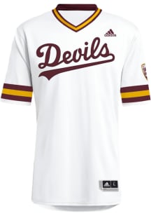 Adidas Arizona State Sun Devils Mens White Script Baseball Jersey