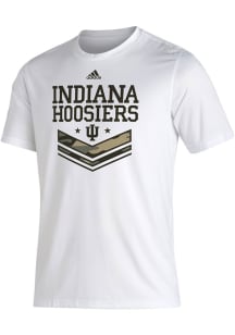 Adidas Indiana Hoosiers White Camo Rank Short Sleeve T Shirt