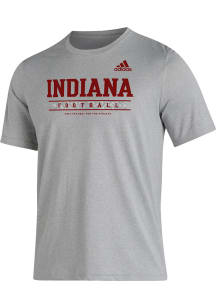 Adidas Indiana Hoosiers Grey Locker Football Practice Short Sleeve T Shirt