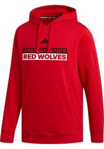 Adidas Arkansas State Red Wolves Mens Red Dassler Fleece Long Sleeve Hoodie
