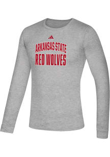 Adidas Arkansas State Red Wolves Grey Arch Creator Long Sleeve T-Shirt